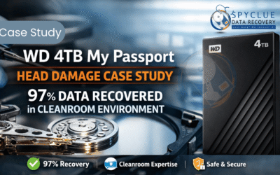 WD 4TB My Passport Head Damage Case Study – 97% Data Successfully Recovered in Cleanroom Environment